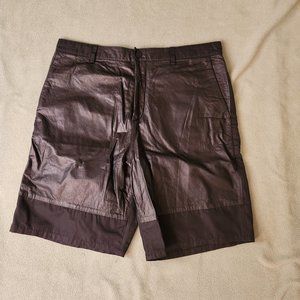 T by Alexander Wang Leather Panel Shorts